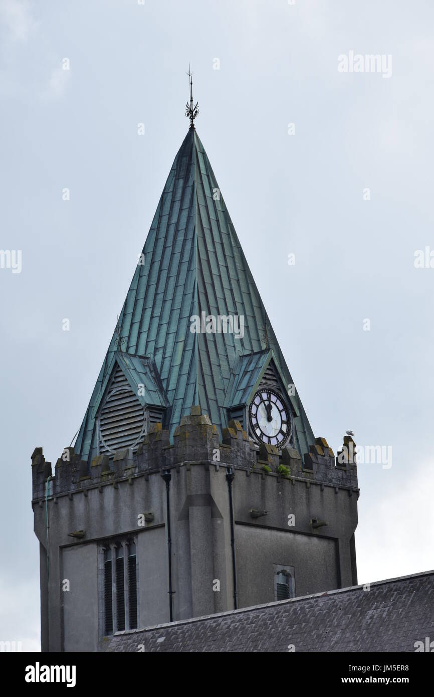 Turm der Stiftskirche des Heiligen Nikolaus Galway City, County Galway, Irland Stockfoto