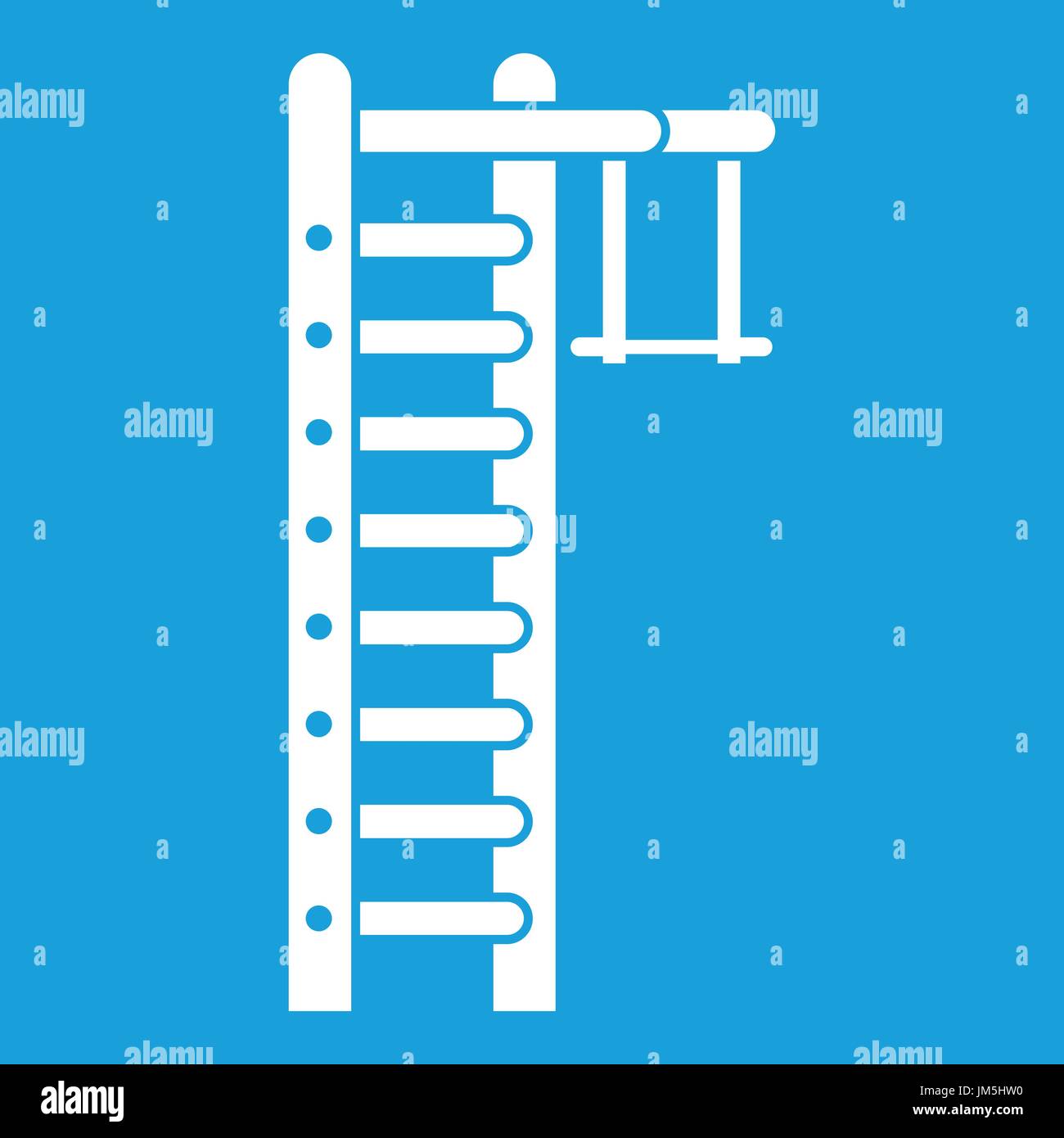 Schwedische Leiter Symbol weiß Stock Vektor