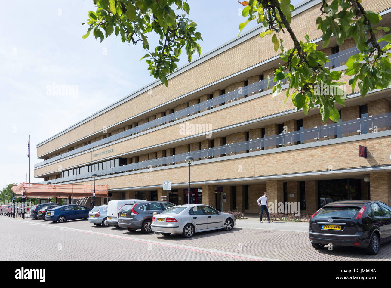 Milton Keynes Ratsgebäude, Saxon Gate East Milton Keynes, Buckinghamshire, England, Vereinigtes Königreich Stockfoto