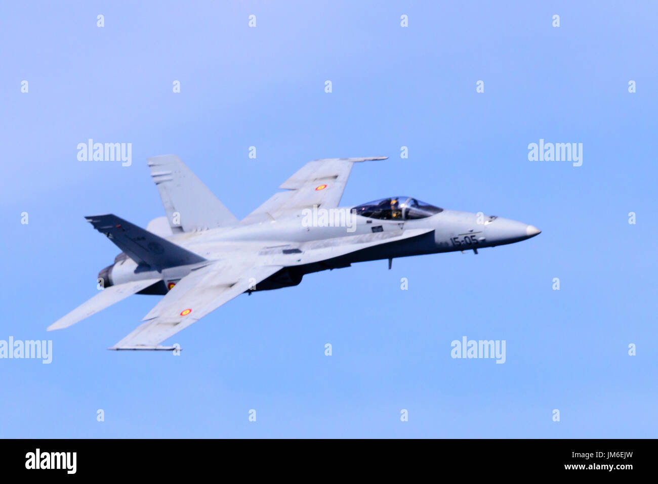 McDonnell Douglas EF-18 f-18 Hornet Überschall Jet Fighter von der spanischen Luftwaffe. Stockfoto