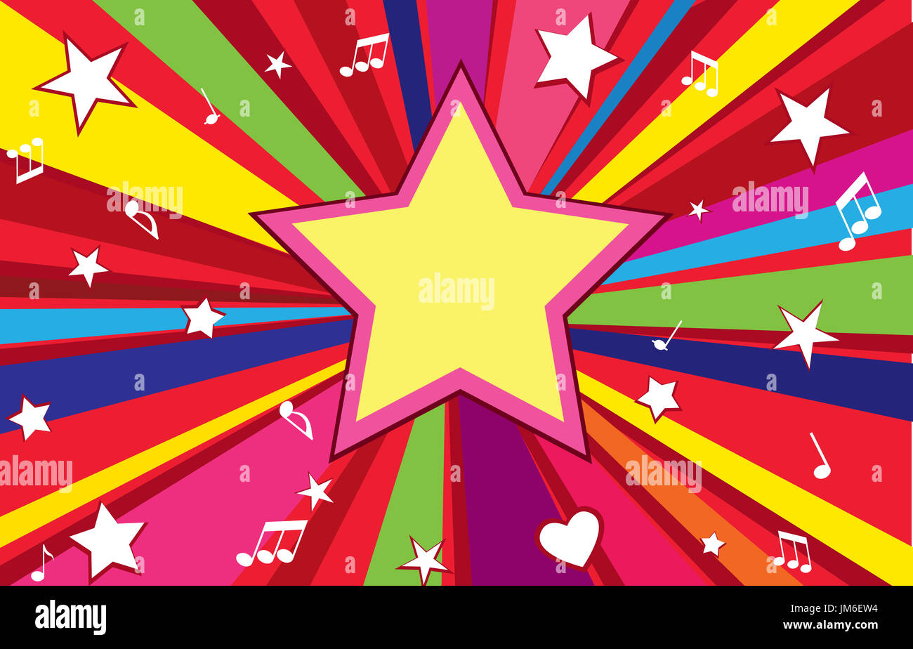 Party Karte Banner Spass Musik Star Hintergrund Musikalische Radio Anmelden Stockfotografie Alamy