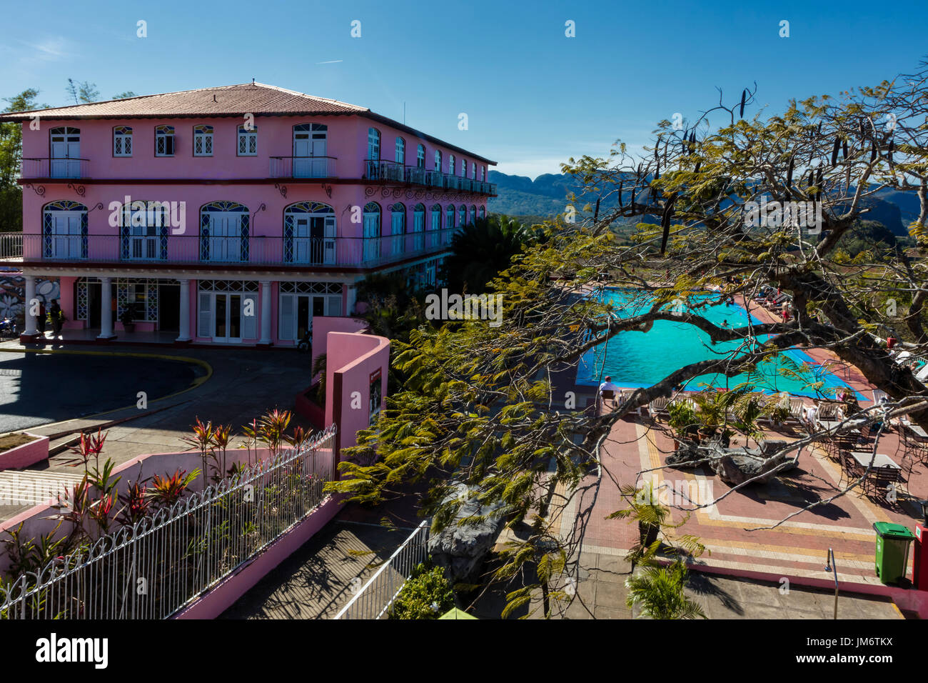 Schwimmbad im Hotel HORIZONTES LOS JAZMINES - VINALES, Kuba Stockfoto