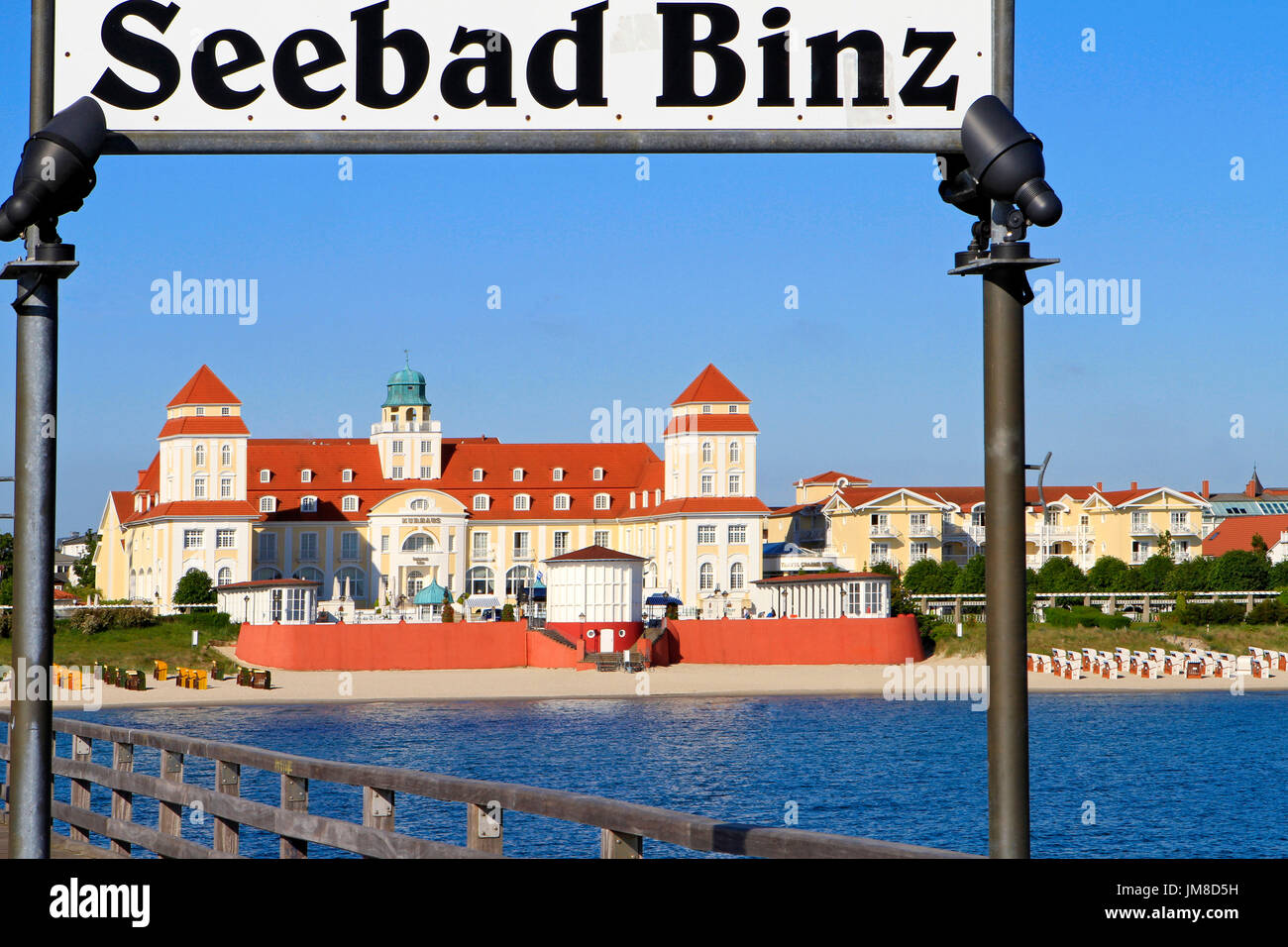 Pier und Ostseebad Binz auf der Insel Rügen, Mecklenburg-Western Pomerania, Deutschland, Europe Stockfoto