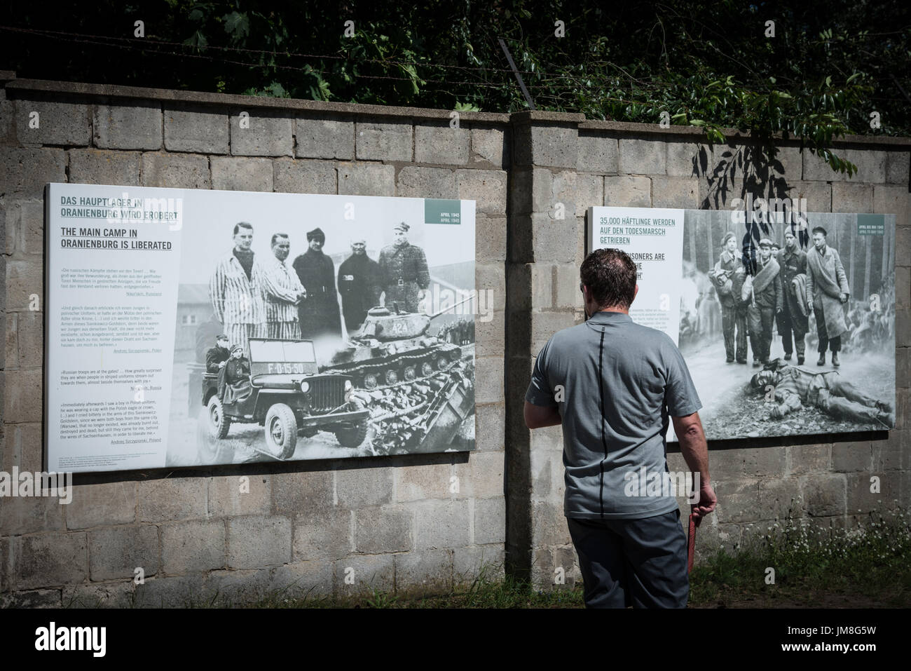 Sachsenhausen ist ein Nazi-Konzentrationslager, in der Gegend namens Sandhausen (jetzt Sachsenhausen) in Oranienburg Aerea, 35 Kilometer nördlich von Berlin im September 1938 abgeschlossen. Es war bereits aktiv seit 22. März 1936 als Arbeitslager für politische Gefangene am Juli 19,2017 in Berlin, Deutschland. (Foto: Andrea Ronchini/Pacific Press) Stockfoto