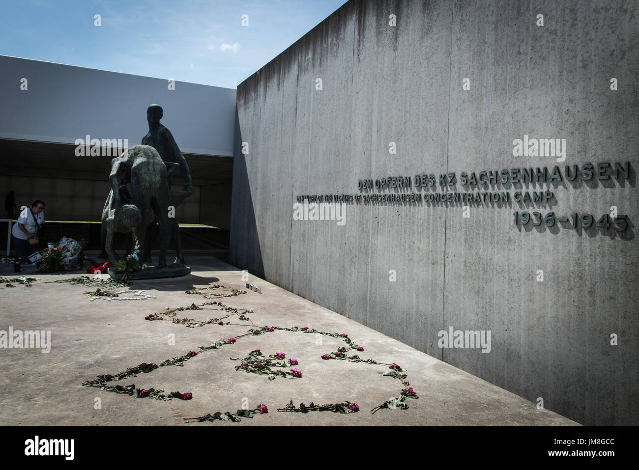 Sachsenhausen ist ein Nazi-Konzentrationslager, in der Gegend namens Sandhausen (jetzt Sachsenhausen) in Oranienburg Aerea, 35 Kilometer nördlich von Berlin im September 1938 abgeschlossen. Es war bereits aktiv seit 22. März 1936 als Arbeitslager für politische Gefangene am Juli 19,2017 in Berlin, Deutschland. (Foto: Andrea Ronchini/Pacific Press) Stockfoto