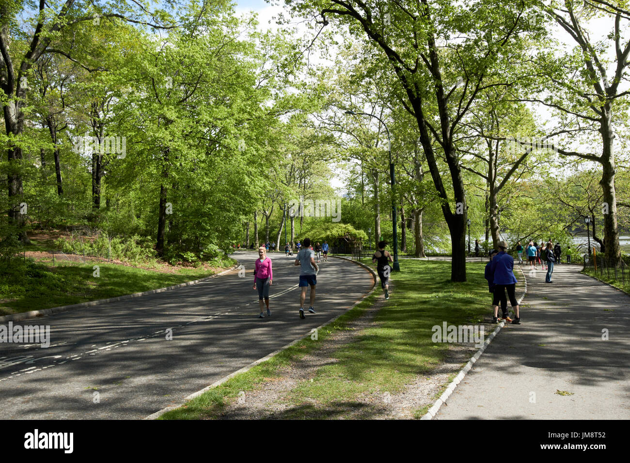 Fuß hinunter die Lake Central Park New York City USA Stockfoto