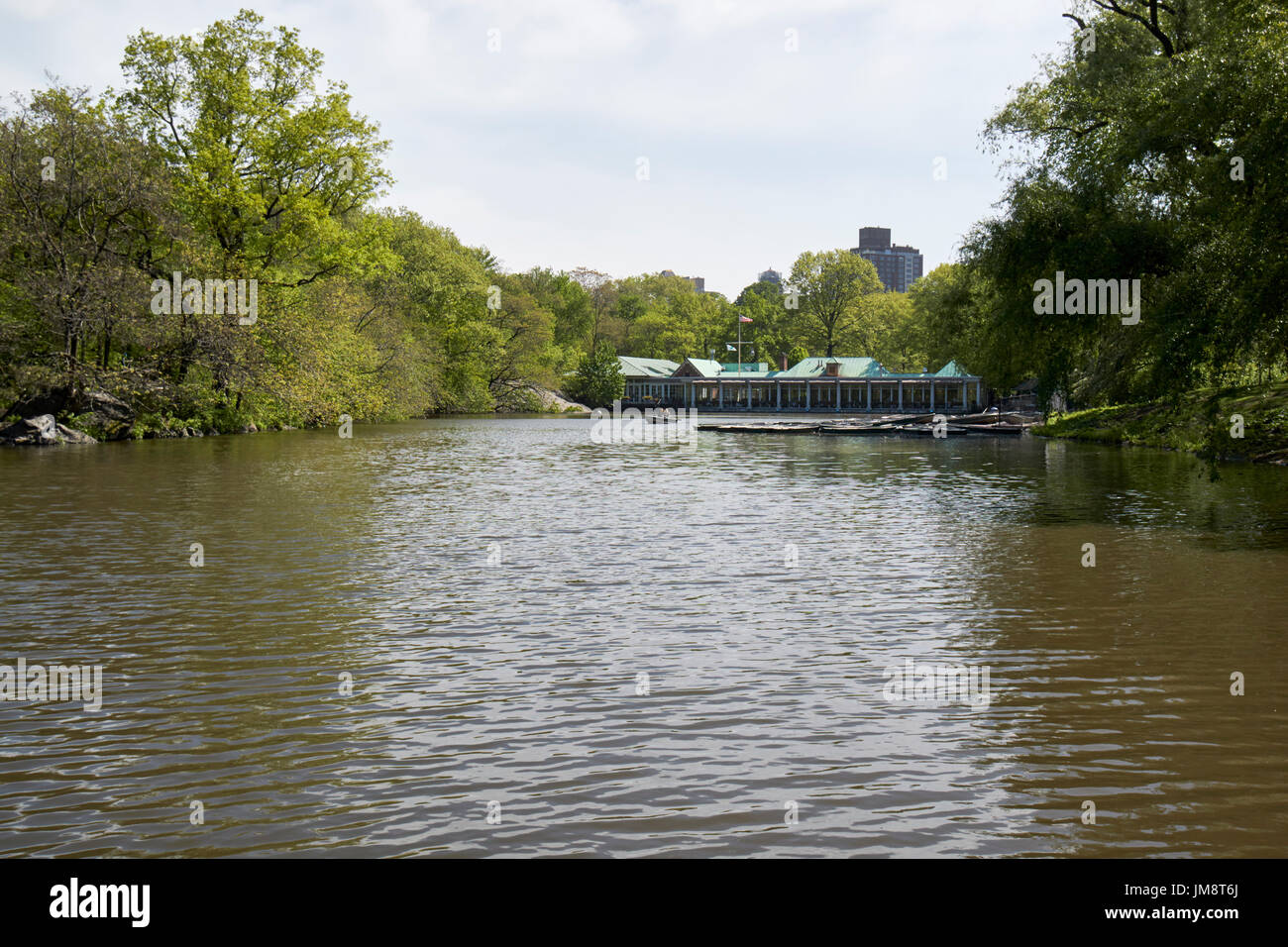 der See und Loeb Boathouse Central Park New York Vereinigte Staaten Stockfoto