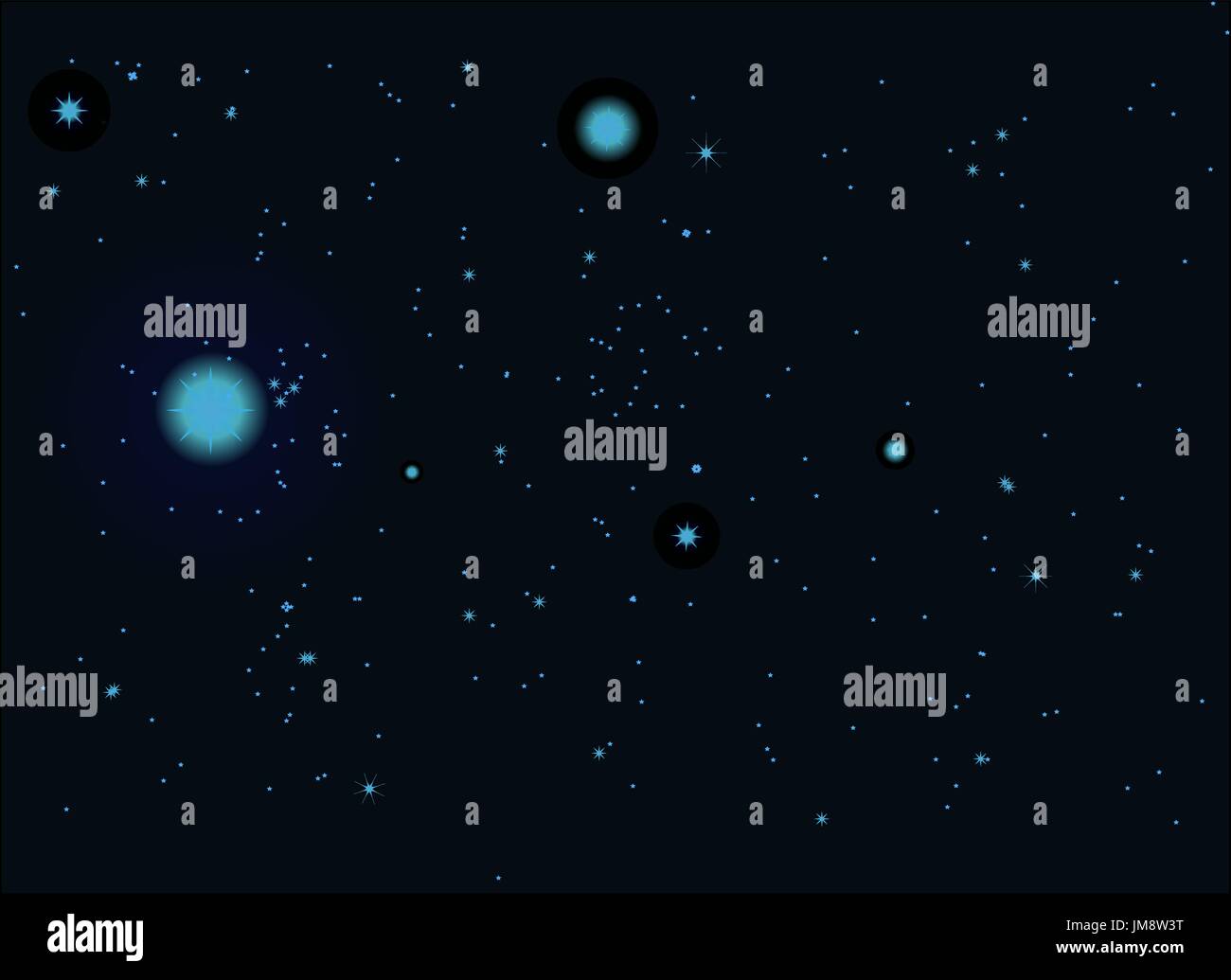den sternenklaren Nachthimmel. Vektor-Illustration. 10eps Stock Vektor