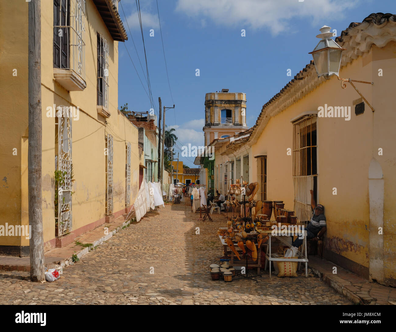 Straßenmarkt in der alten kolonialen Zentrum von Trinidad, Spiritus Sacti Region, Kuba. Stockfoto