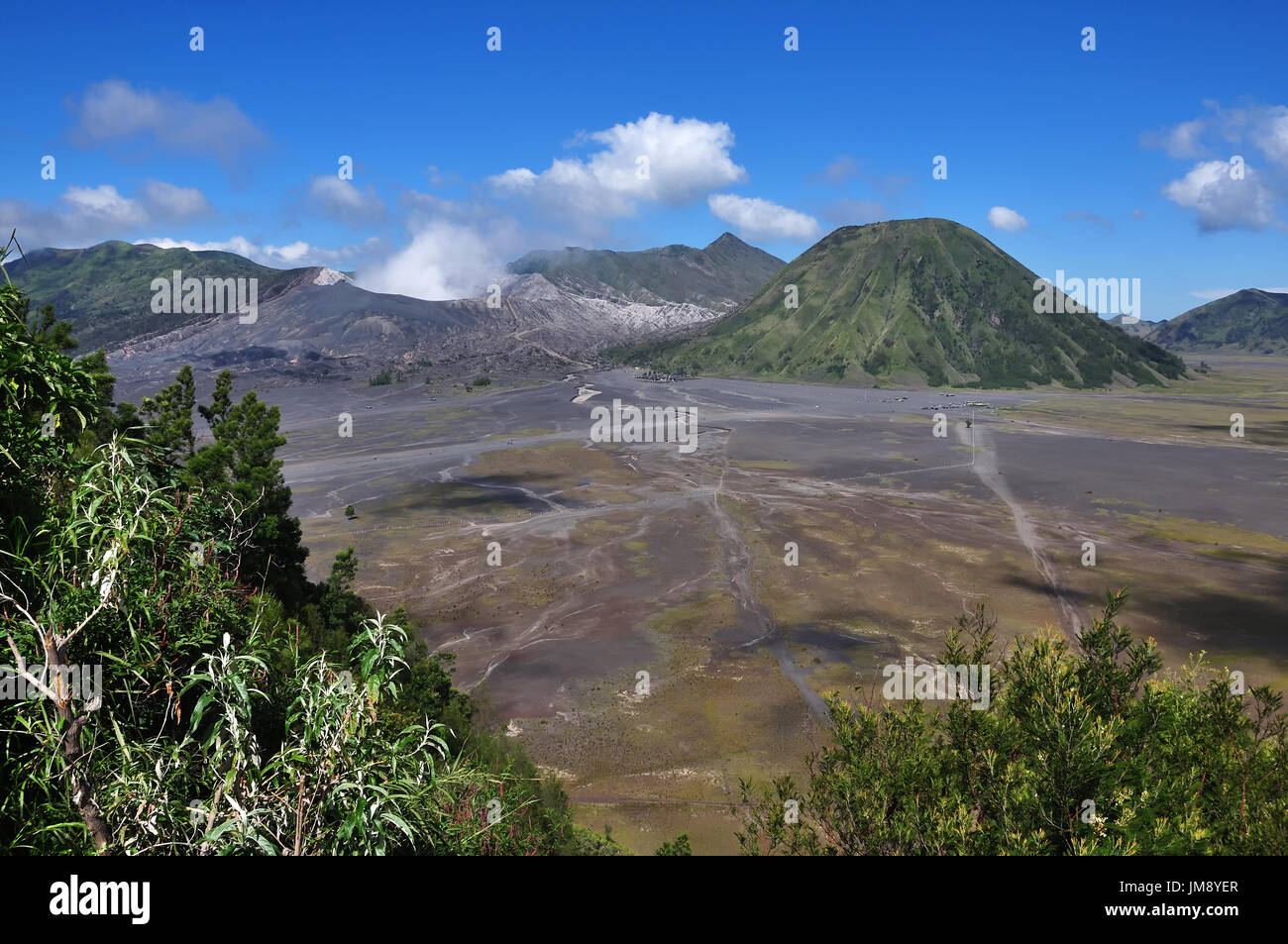 Schöne Aussicht auf Mount Bromo-Tengger-Semeru National Park in Ost-Java Indonesien. Stockfoto