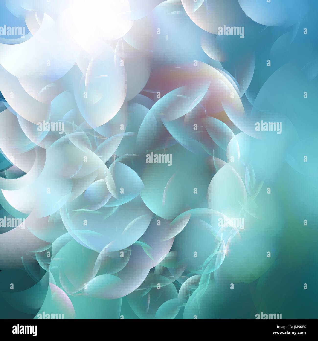 Blaue Kreise und leichte Illustration Hintergrund. 10 eps Stock Vektor