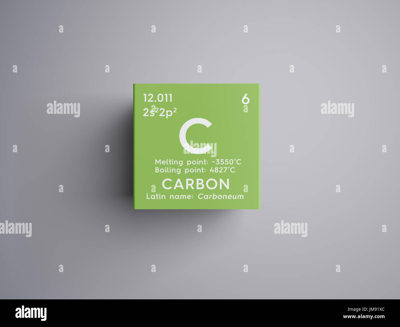 Kohlenstoff. Andere Nichtmetalle. Chemisches Element von Mendelejews  Periodensystem. Kohlenstoff in quadratische Würfel Kreativkonzept  Stockfotografie - Alamy