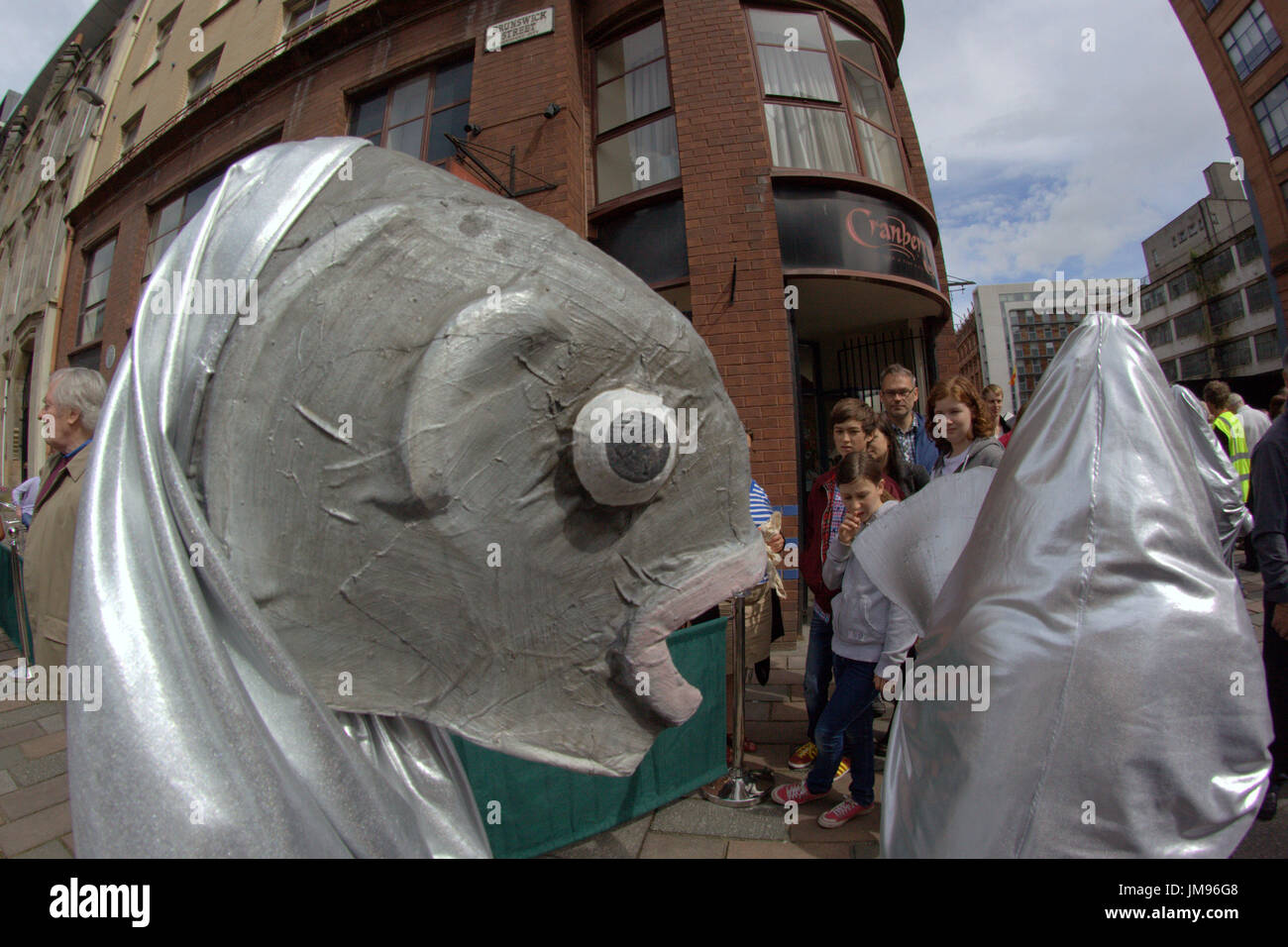 Handelsstadt Festival Szenen und Darsteller Leistung Stockfoto