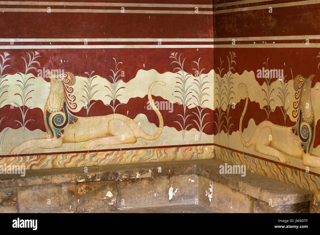 Archäologie. Palast von Knossos circa1500 BC-Kreta-Griechenland Stockfoto