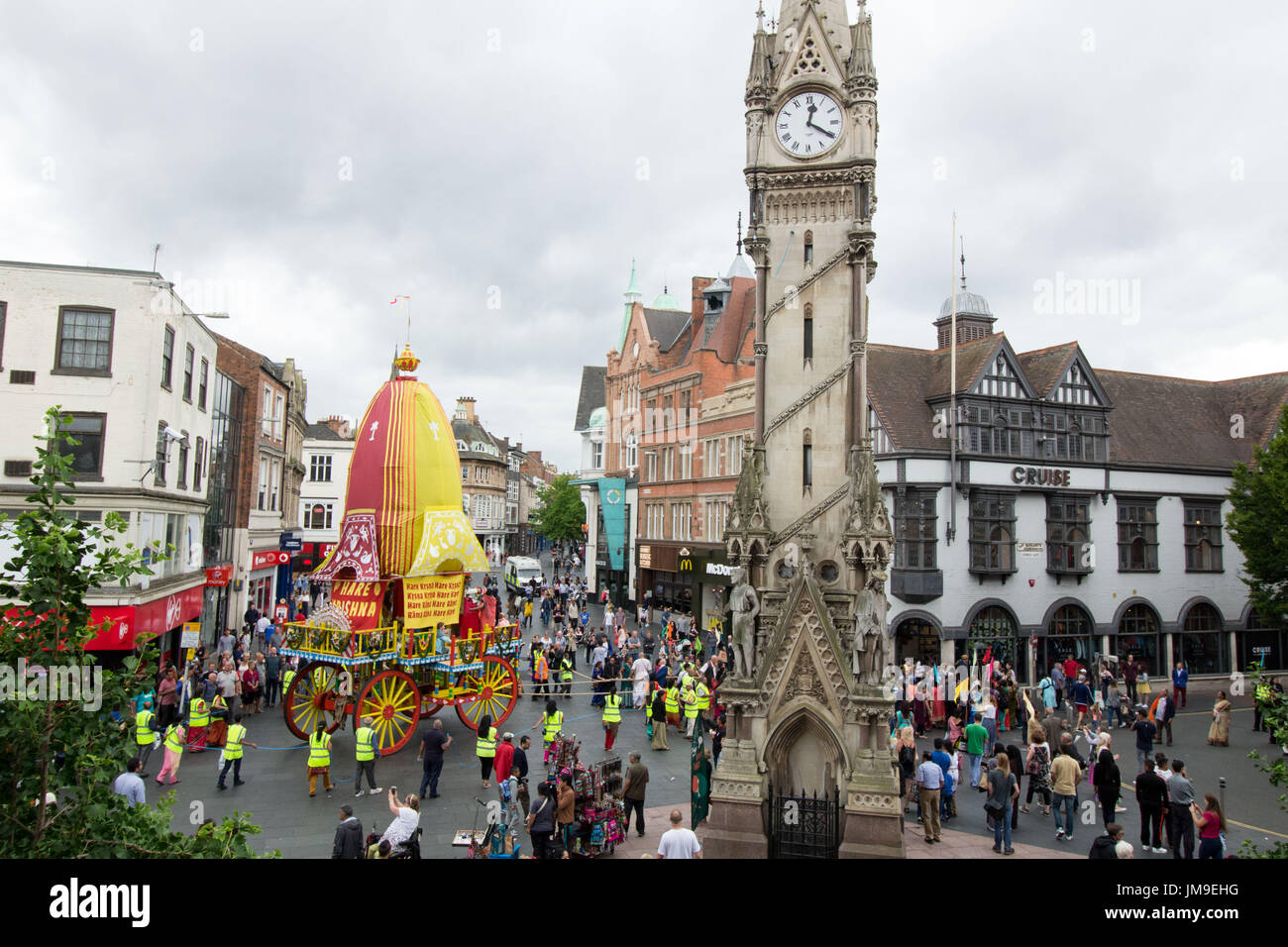 Hare Krishna Festival der Streitwagen, Leicester, Großbritannien Stockfoto