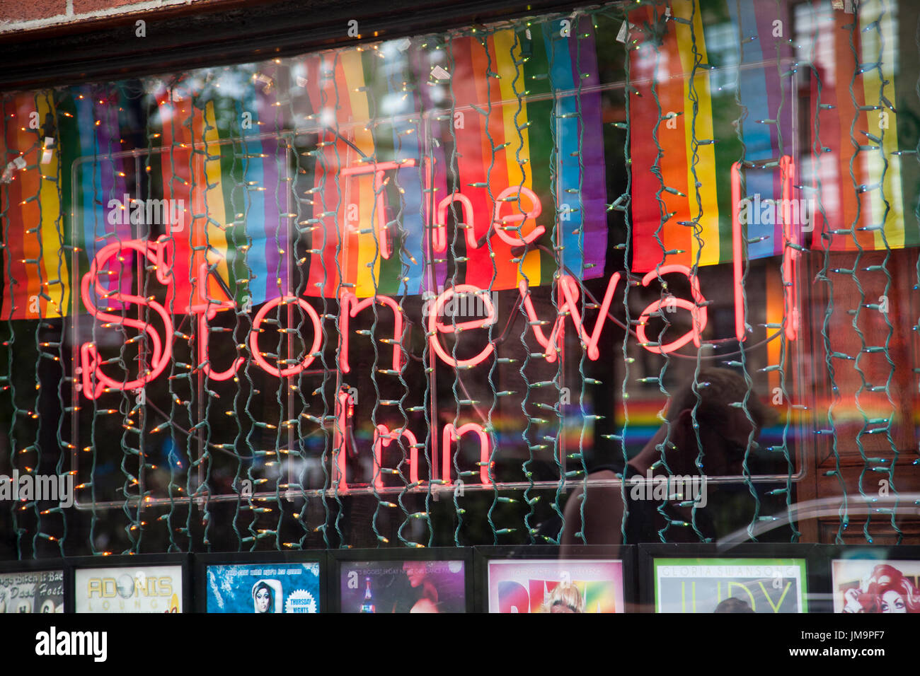 Stonewall Inn Gay Bar an der Christopher Street in Greenwich Village, New York - USA Stockfoto