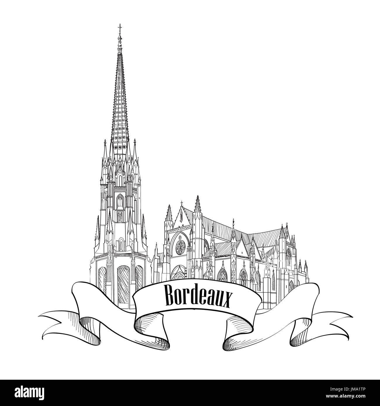 Bordeaux Wahrzeichen St. Michel Kathedrale, Aquitaine,