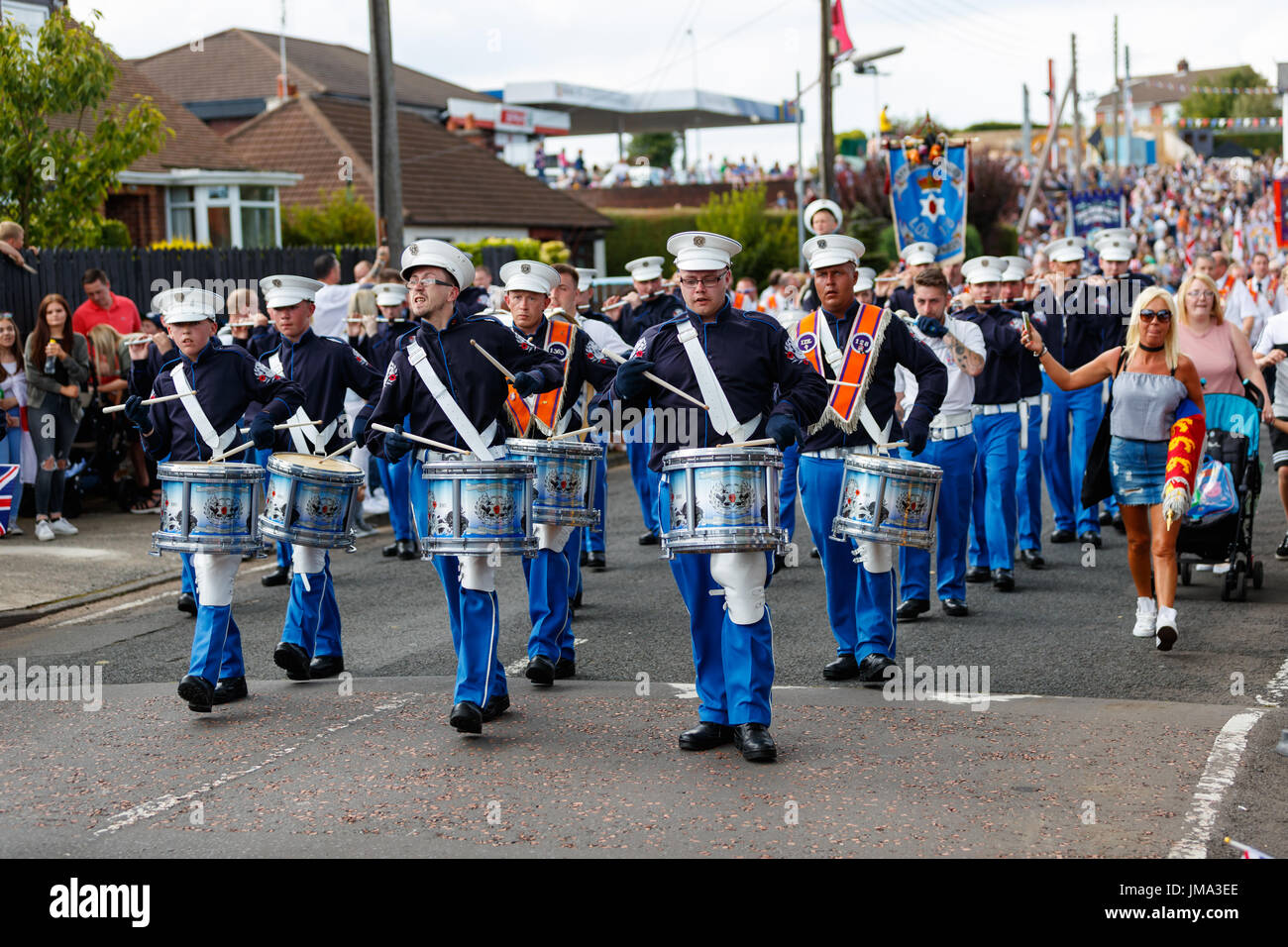 Orange feiern in Bangor, County Down Stockfoto