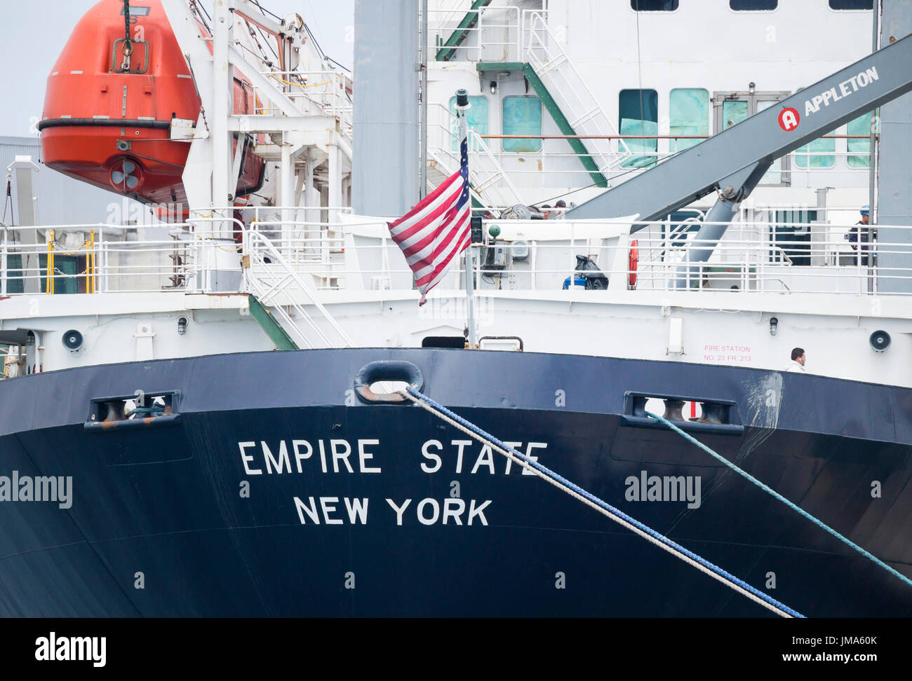 United States maritime Dienstleistungen Traininf Schiff, Empire State im Hafen von Las Palmas auf Gran Canaria. Stockfoto