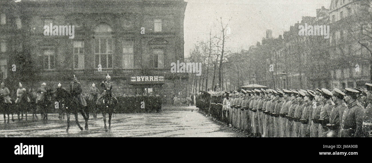 Prince Rupert Bayern inspizieren Wehrmacht besetzten Lille Stockfoto