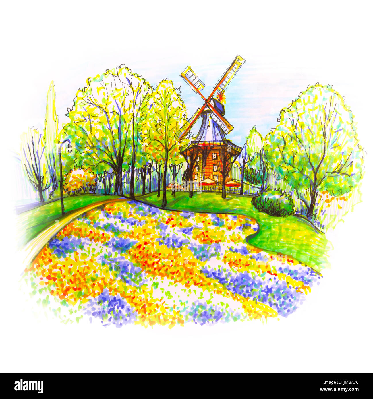 Bin Wand Windmühle in Bremen, Deutschland Stockfoto