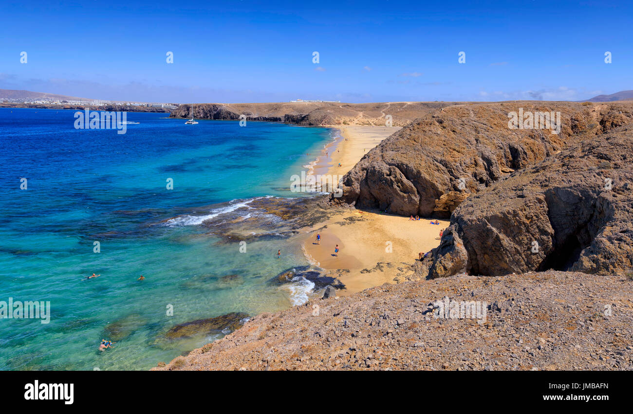 Papagayo-Strand (Playa de Papagayo) auf Lanzarote Stockfoto