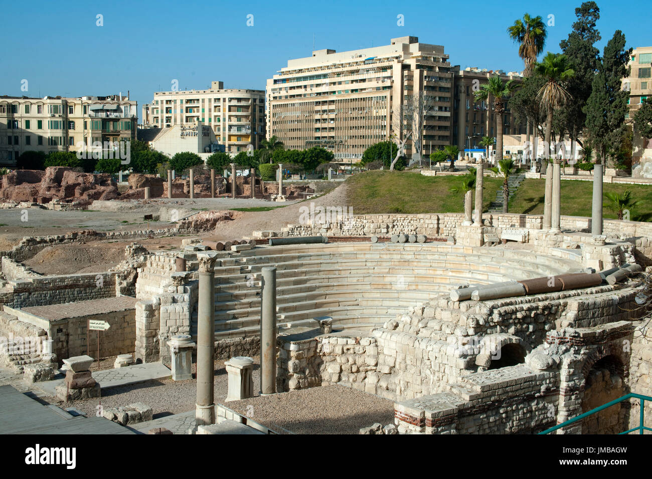 Aegypten, Alexandria, Rˆmische Ausgrabung Kom el Dik, Theater Stockfoto