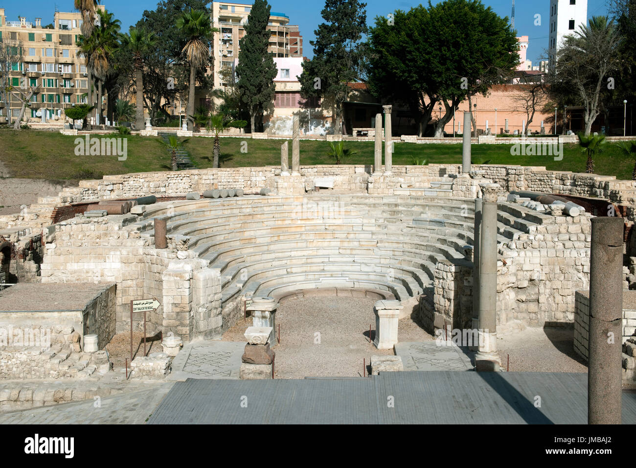 Ägypten, Alexandria, römische Ausgrabung Kom el Dik, Theater Stockfoto