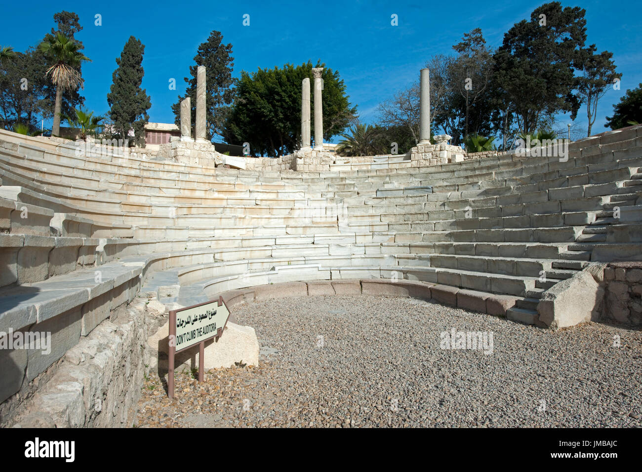 Aegypten, Alexandria, römische Ausgrabung Kom el Dik, Theater Stockfoto