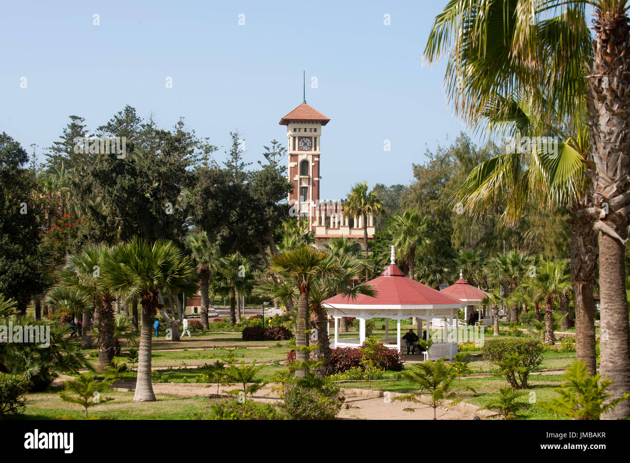 Aegypten, Alexandria, Al Montaza königliche Gärten, in den Rücken der Al-Haramlik-Palast erbaut von König Fuad i. im Jahr 1932 als Sommerpalast Stockfoto