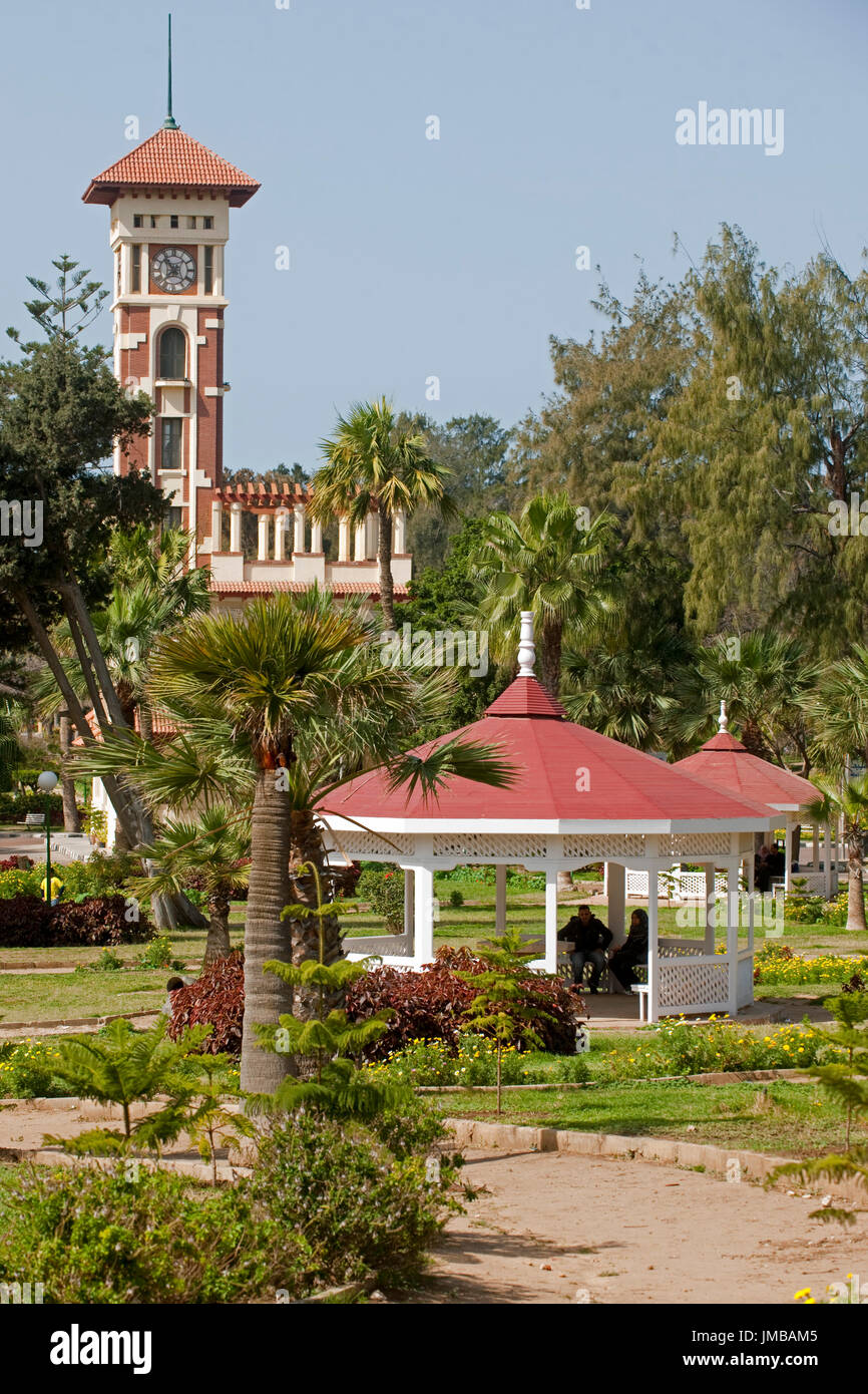Aegypten, Alexandria, Al Montaza königliche Gärten, in den Rücken der Al-Haramlik-Palast erbaut von König Fuad i. im Jahr 1932 als Sommerpalast Stockfoto