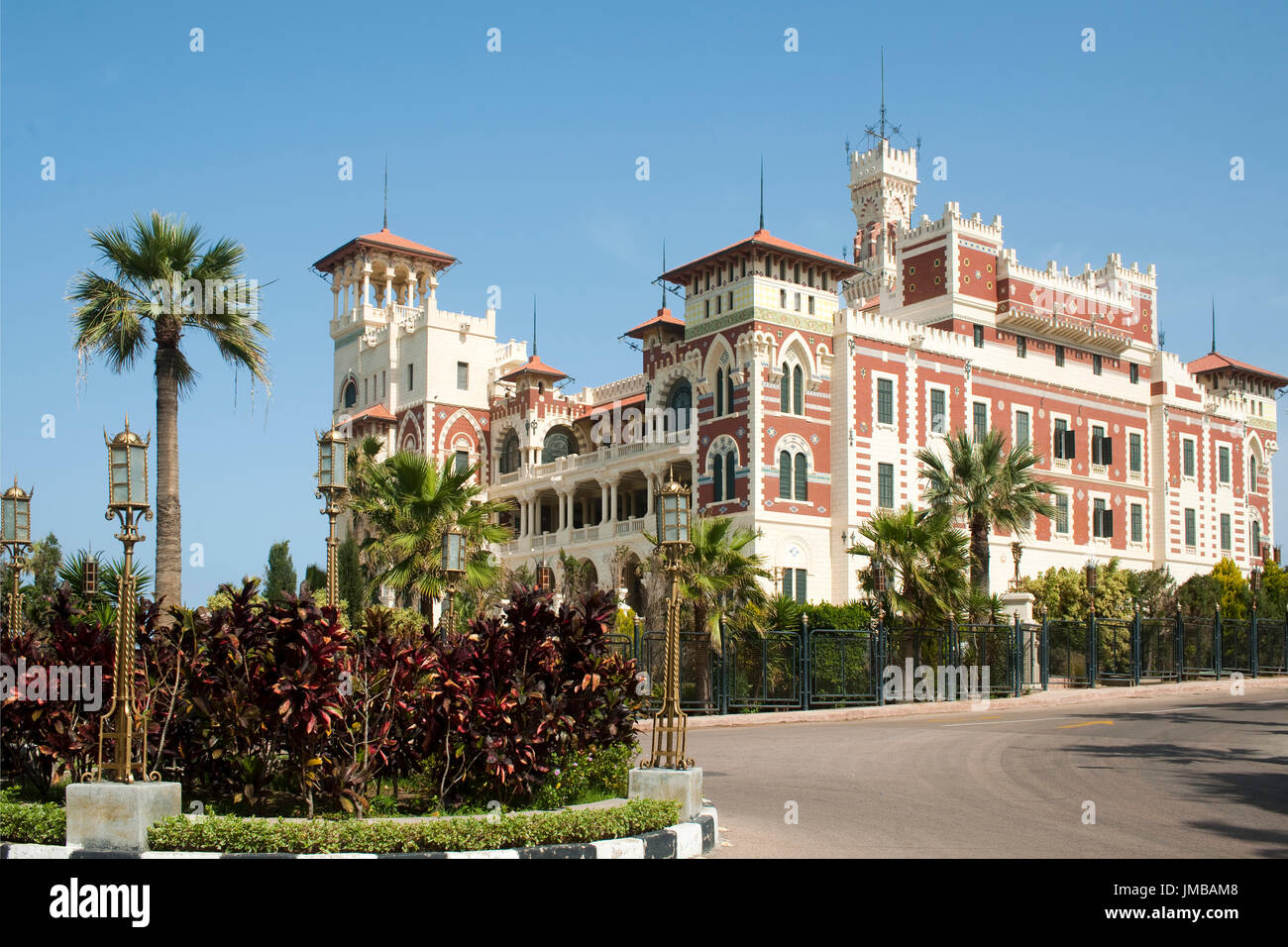 Ägypten, Alexandria, Al-Haramlik Palast in den königlichen Gärten von Al-Montaza, erbaut von König Fuad I. im Jahr 1932 als Sommerpalast Stockfoto