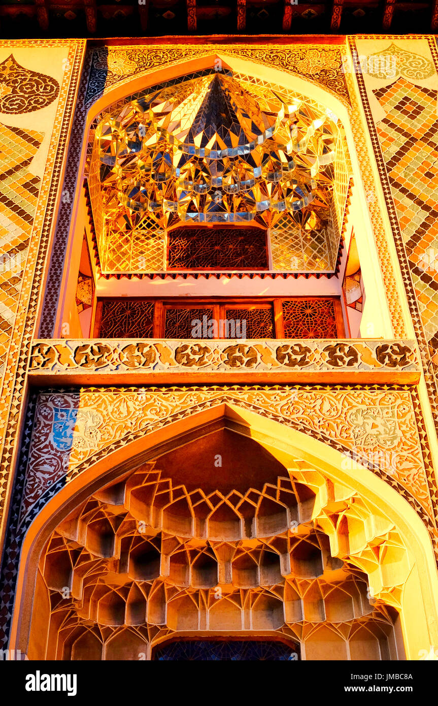 Detail der Palast von Sheki Khans, Sheki, Aserbaidschan Stockfoto