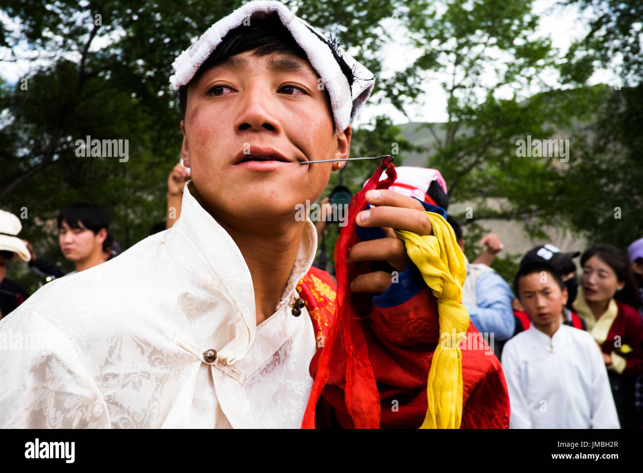 Tongren Schamane Festival, China Stockfoto