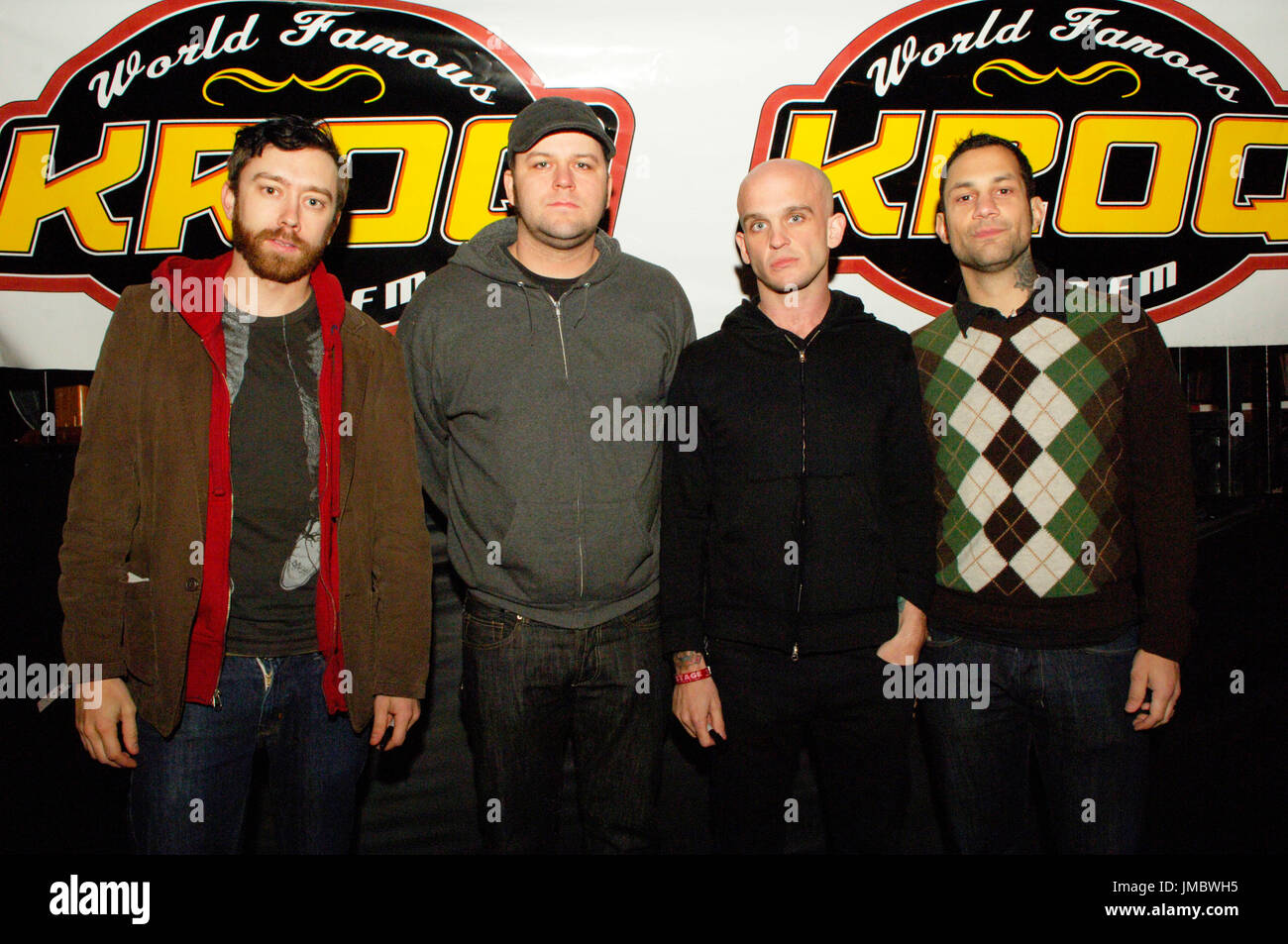 Aufstieg gegen exklusive backstage Shot 2007 KROQ Fast akustischen Weihnachten Gibson Amphitheater Universal City, Ca. Stockfoto