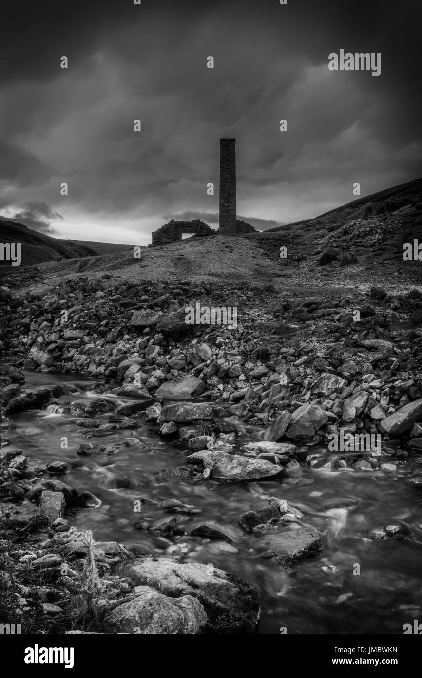 Führen Sie Mine bleibt, alte Gang mir, oben Swaledale Stockfoto