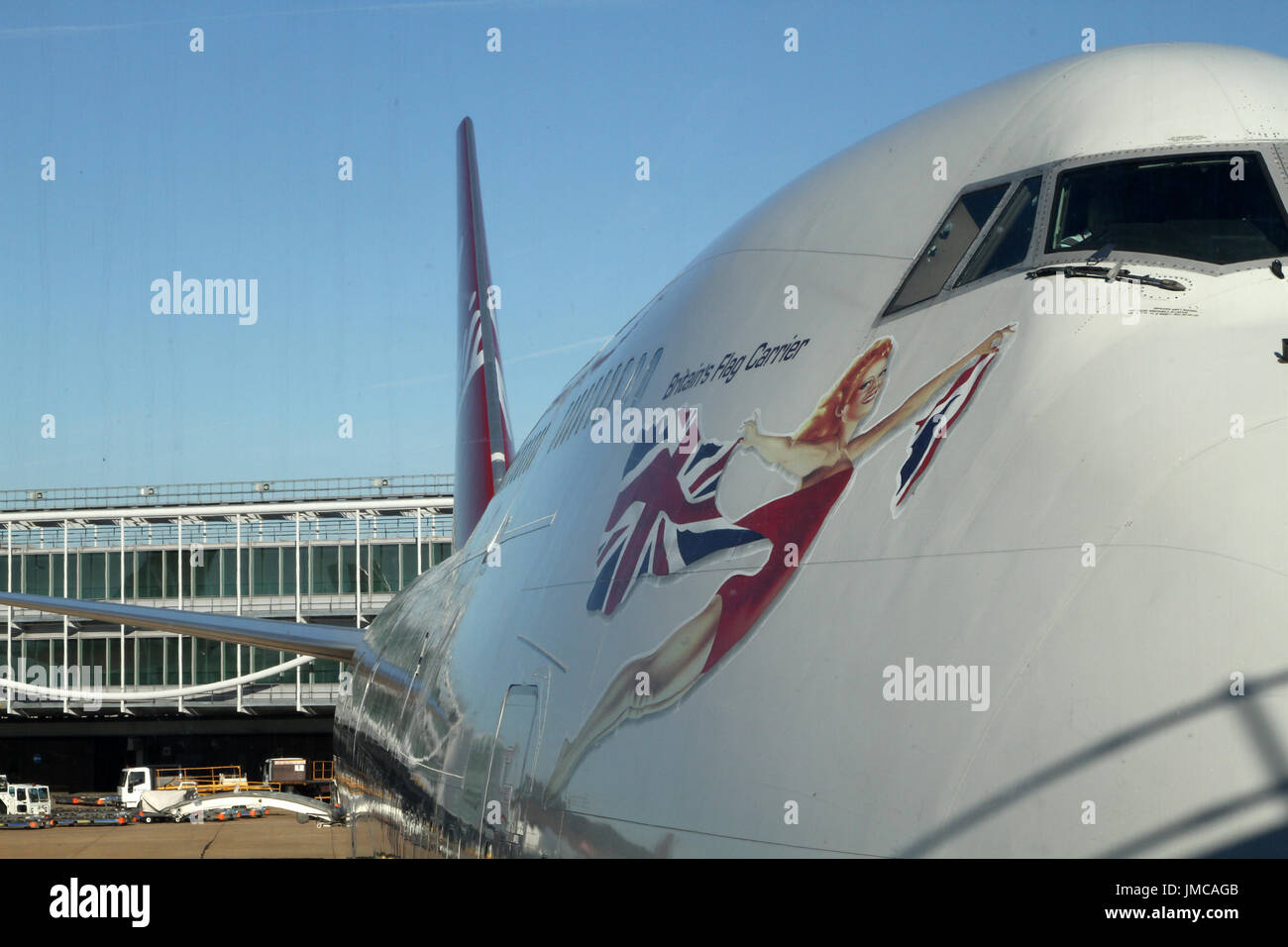 Cockpit detail von Virgin Atlantic Boeing 747 Jumbo Jet Stockfoto