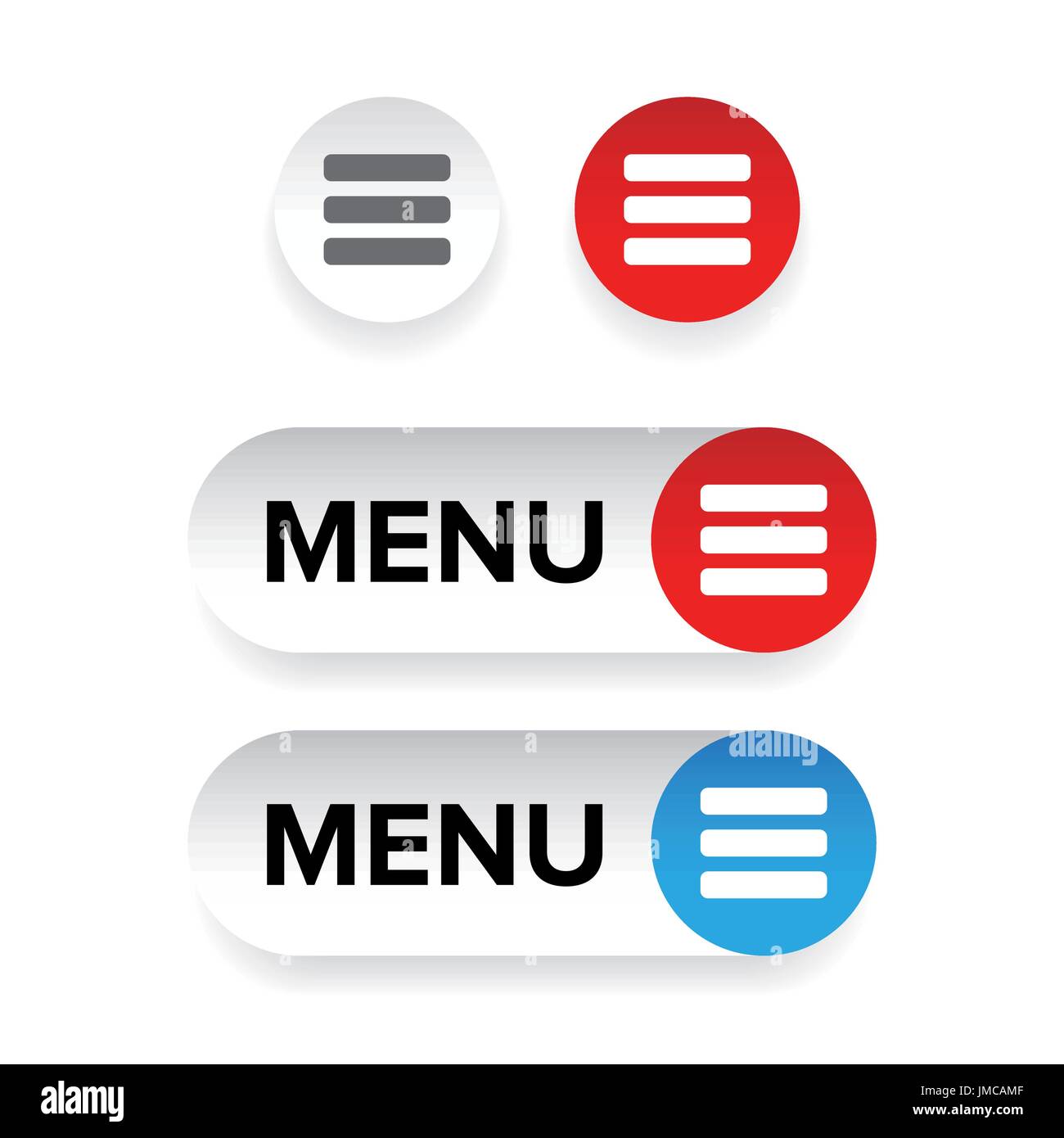 Manu-Symbol-Button gesetzt Vektor Stock Vektor