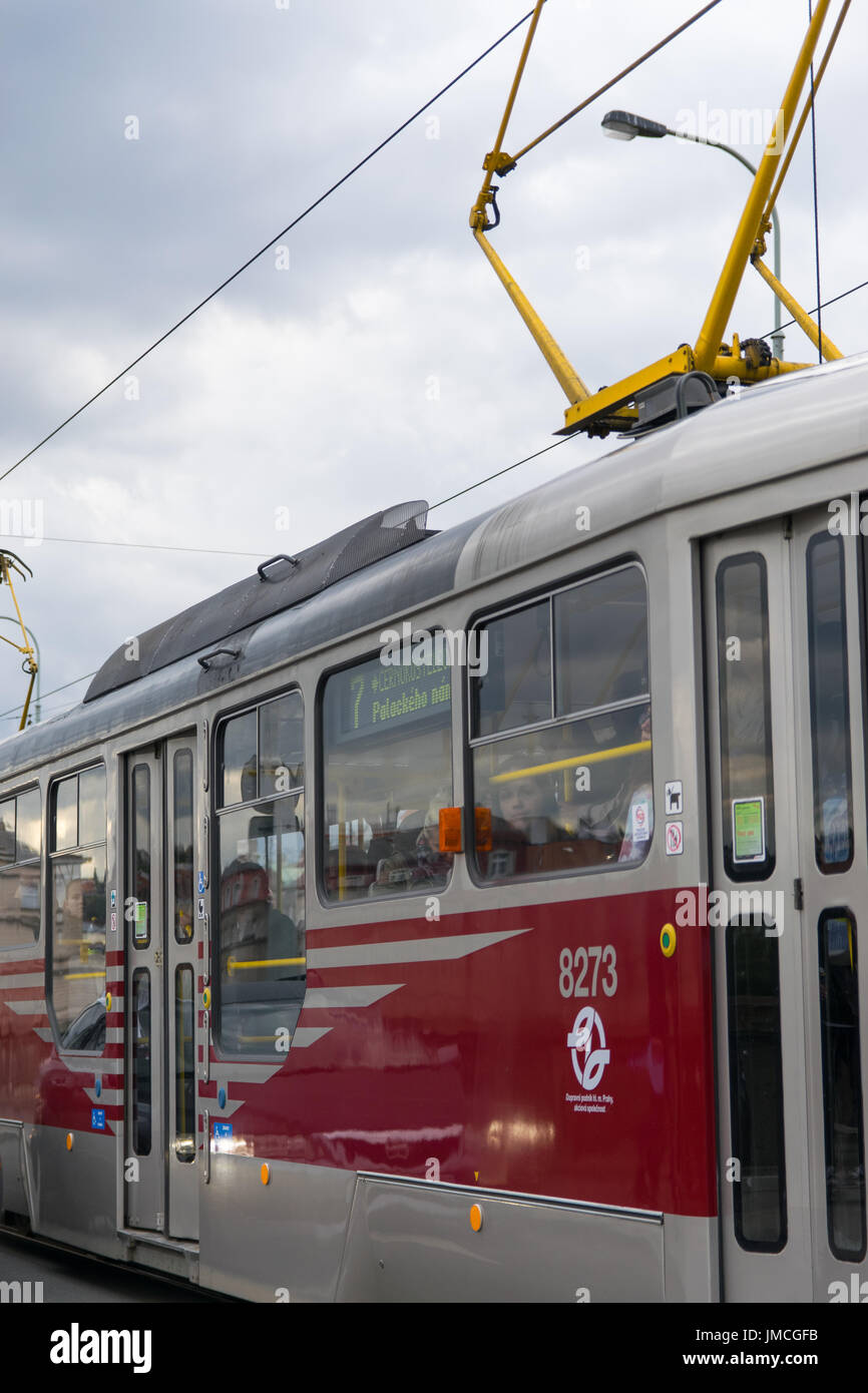 Straßenbahn Prag - Prag, Tschechische Republik Stockfoto