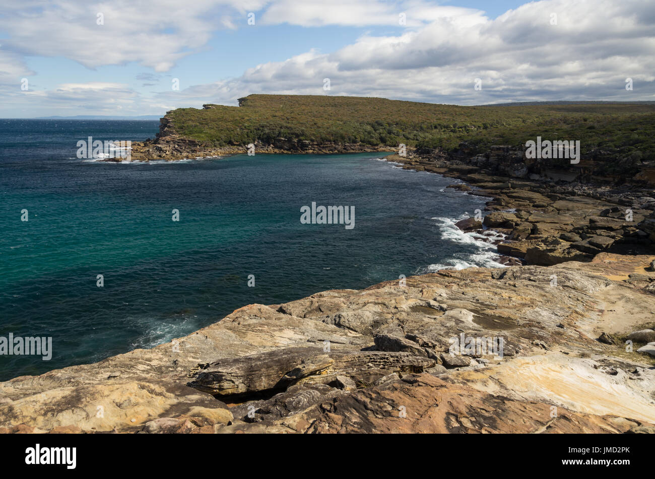 Ein Abschnitt der Küste Ansicht von der Küste-Strecke im Royal National Park nur eine Stunde südlich von Sydney, New South Wales, Australien Stockfoto