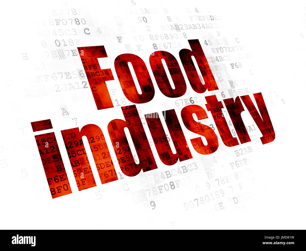Manufacuring Konzept: Lebensmittelindustrie auf Digital-Hintergrund Stockfoto