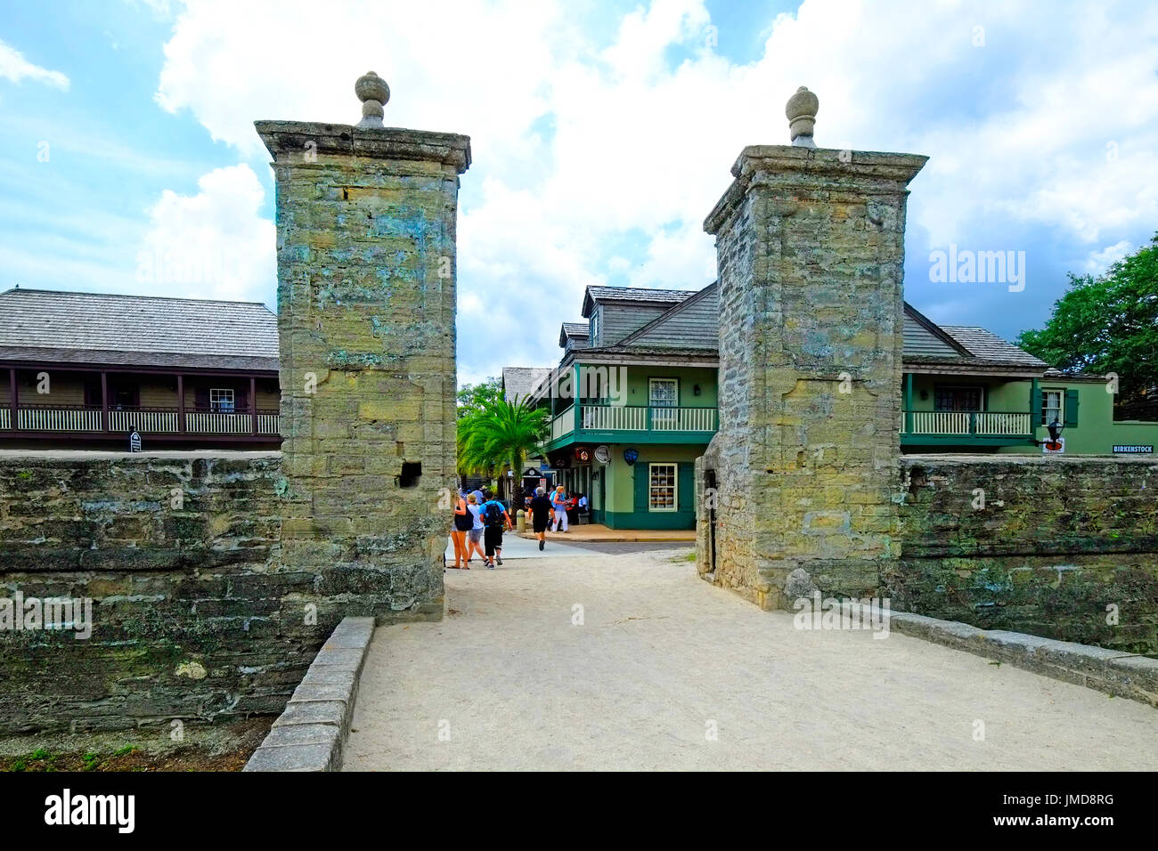 Die alten Stadttore, historische St. Augustine Florida die älteste Stadt Amerikas Stockfoto