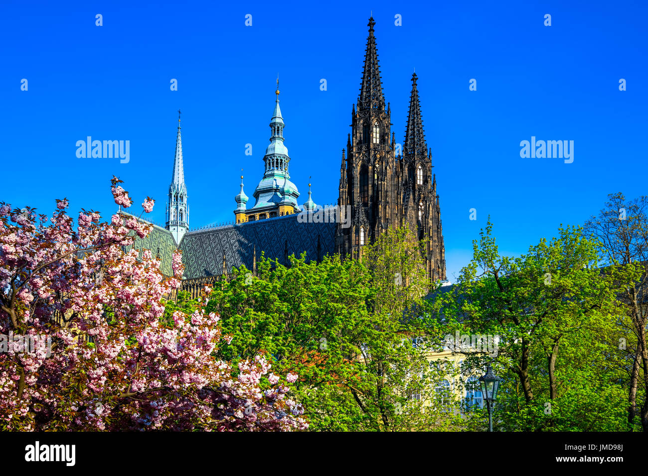 Europa, Tschechische Republik, Tschechien, Prag, Praha, historische Altstadt, UNESCO, Prager Burg, Prazsky Hrad, St. Vitus Cathedral, Katedrala Svateho Vita, Stockfoto