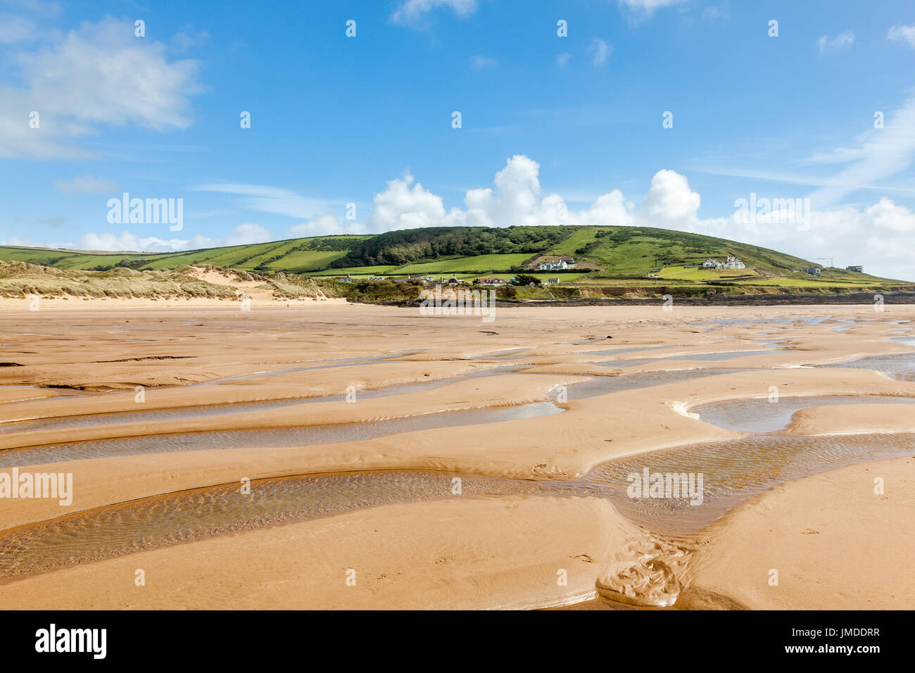 Wunderschönen goldenen Sandstrand bei Croyde Strand Devon England UK Europe Stockfoto