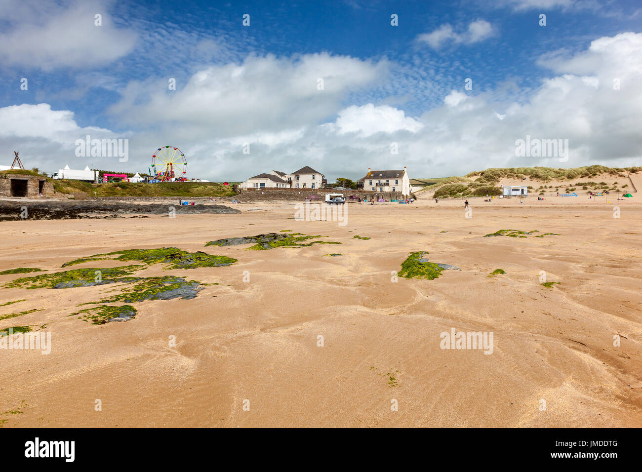 Wunderschönen goldenen Sandstrand bei Croyde Strand Devon England UK Europe Stockfoto