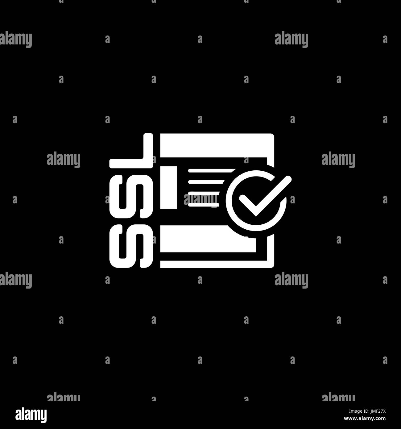 SSL-gesicherte Symbol. Flaches Design. Stock Vektor