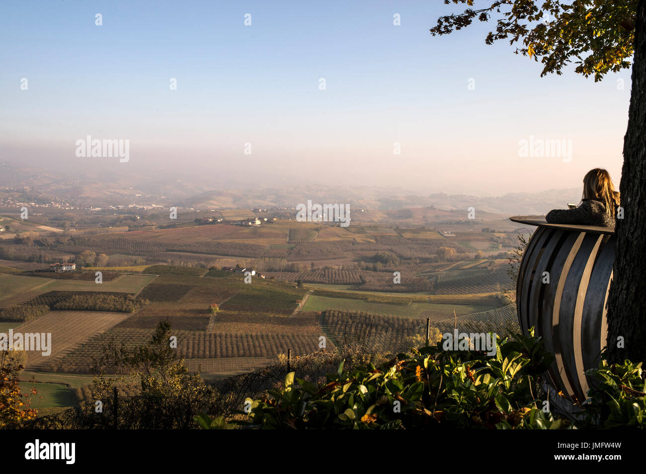 Italien, Piemont, Langhe, Verduno, Belvedere Stockfoto