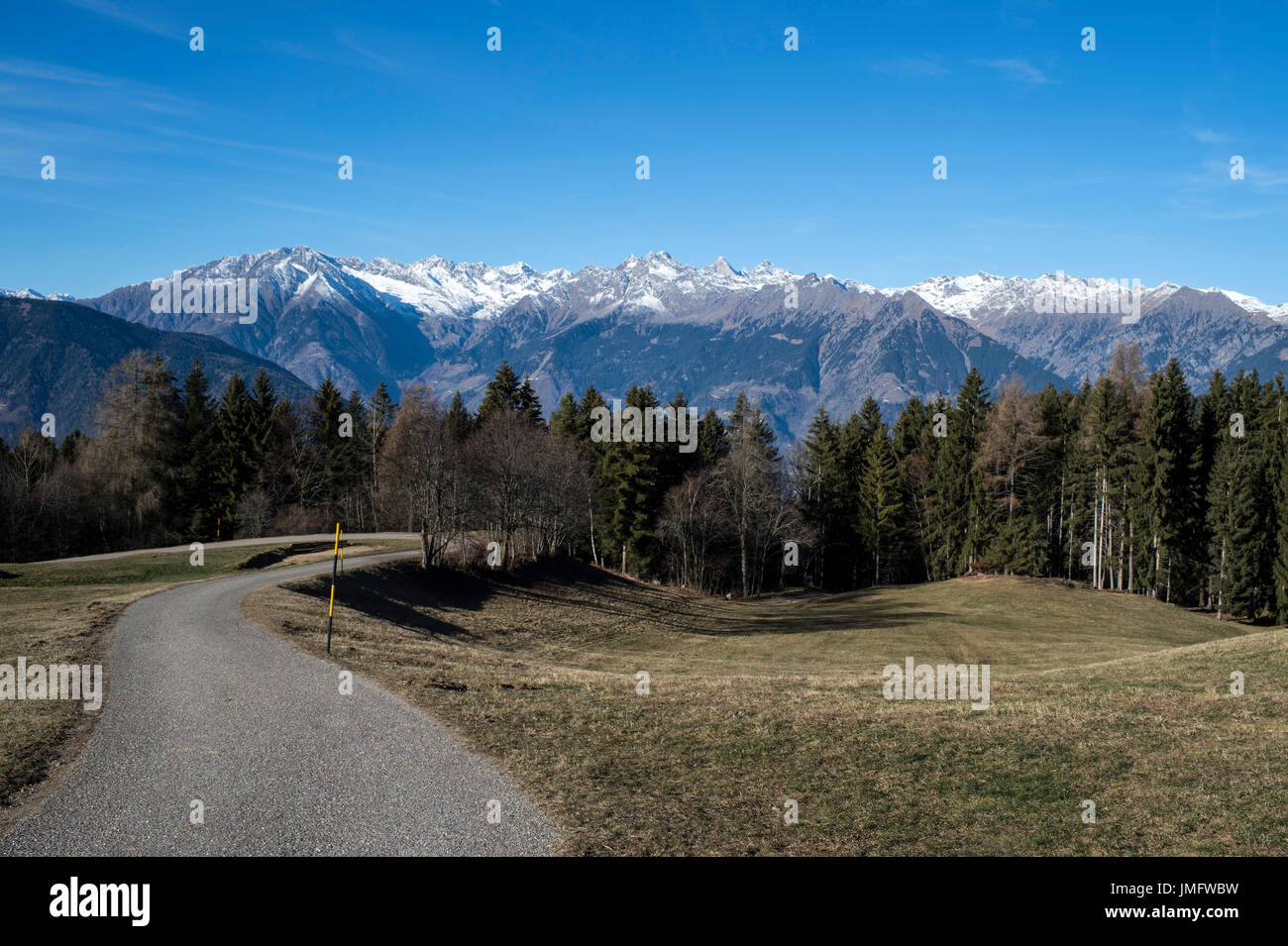 Italien, Trentino Alto Adige, Berge und Wanderwege rund um Meran Stockfoto