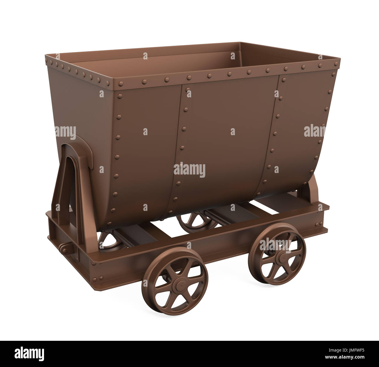 Bergbau Warenkorb isoliert Stockfoto