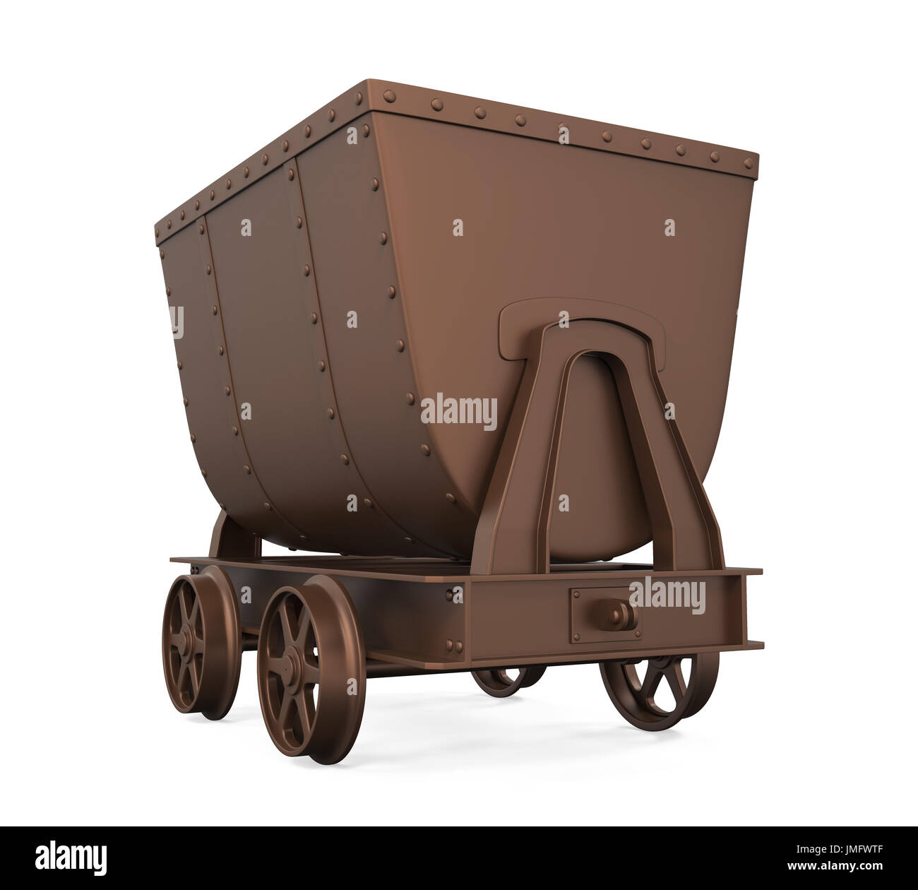 Bergbau Warenkorb isoliert Stockfoto